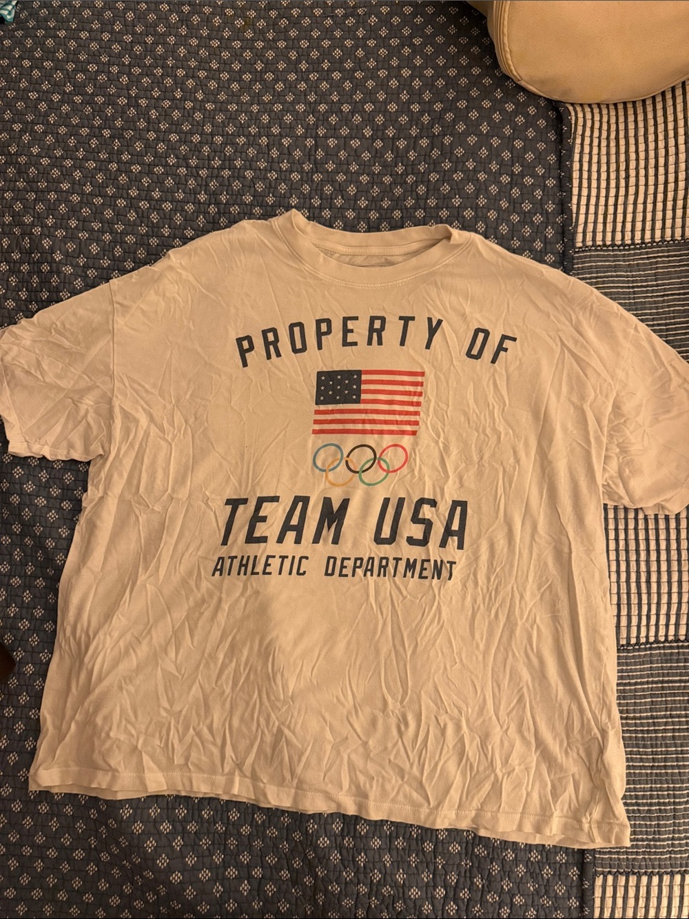 Team USA Cream Short Sleeve Graphic Tee